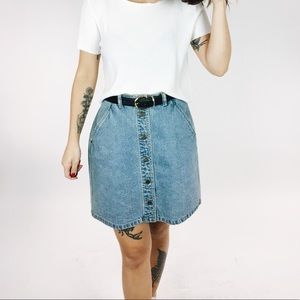 90’s Button-Up Mini Skirt